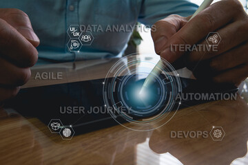 Concept of Agile software delivery automation through customer experience insights, analytics,...