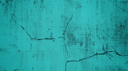 Obraz premium textured old wall art background with dark side, old wall surface full of moss, unique crack textured old wall