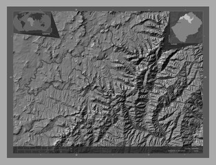 Leribe, Lesotho. Bilevel. Labelled points of cities