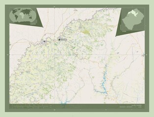 Leribe, Lesotho. OSM. Labelled points of cities