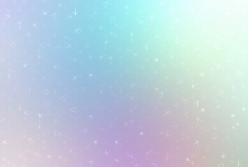 Blue azure pink gradient soft background decorated triangles and twinkles irregular subtle plexus.