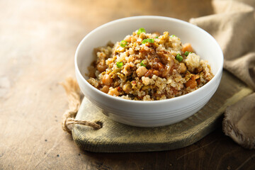 Healthy quinoa pilau with chickpeas