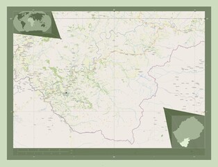 Quthing, Lesotho. OSM. Major cities