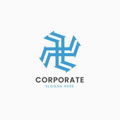 Abstract minimalist logo design template