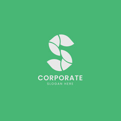Letter S minimalist logo design template