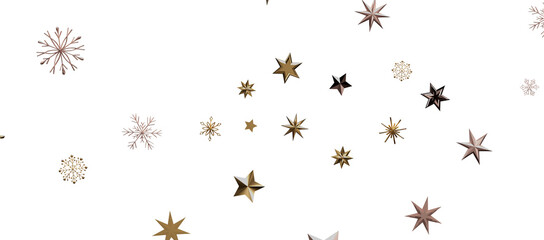 Christmas Card - Snowflakes Of Paper In Frame