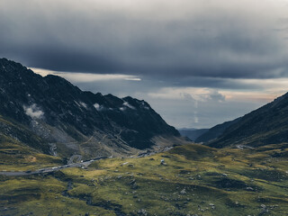 atypical view of Transfagarasan, Transylvania, Romania