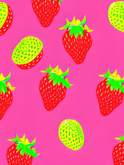 seamless pattern with strawberries