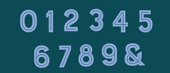 Blue Numerals, Numbers font
