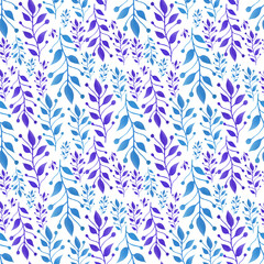 Floral seamless pattern, floral branches tile print