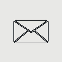 Closed envelope vector icon illustration sign