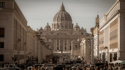 Saint peter basilica in Vatican City on October 2022