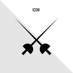 Fencing sword vector icon illustration sign