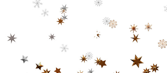 With Realistic Snowflakes Overlay On Light Silver Backdrop. Xmas Holidays