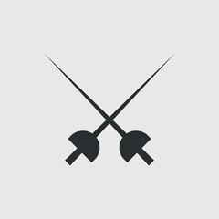 Fencing sword vector icon illustration sign