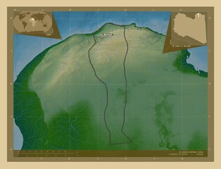 Al Jabal al Akhdar, Libya. Physical. Labelled points of cities