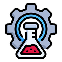 bioengineering line color icon