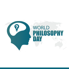 Vector Illustration of World Philosophy Day. Simple and Elegant Design