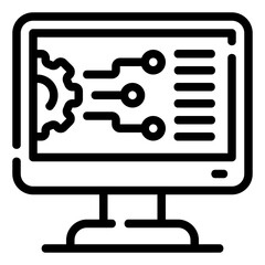 computer line icon