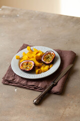 mango and passion fruit