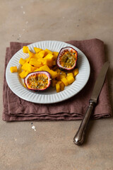 mango and passion fruit