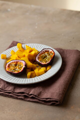mango and passion fruit