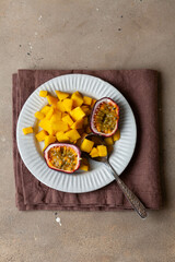 mango and passion fruit