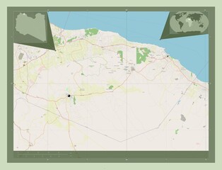 Al Marqab, Libya. OSM. Major cities