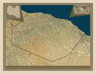 Al Marqab, Libya. High-res satellite. Major cities