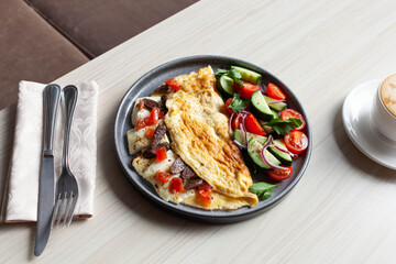 omlette restaurant served