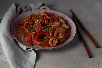 udon noodles and shrimp
