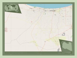 Az Zawiyah, Libya. OSM. Labelled points of cities