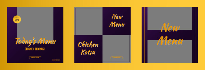 Social media post food banner template
