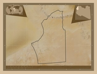 Nalut, Libya. Low-res satellite. Major cities