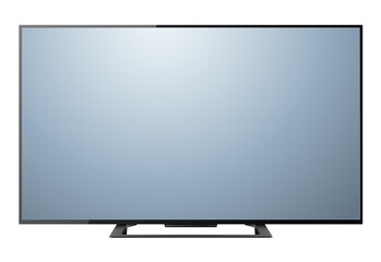 Monitor tv, flat screen 3d icon isolated.