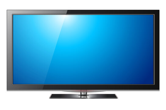 Monitor tv, flat screen 3d icon isolated.