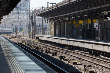 Fototapeta na wymiar JR名古屋駅の線路の風景