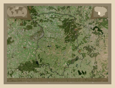 Marijampoles, Lithuania. High-res satellite. Major cities