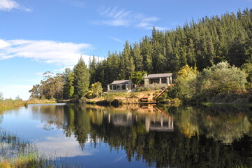 Fototapeta premium Forest cabins