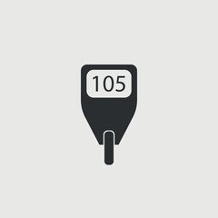 Glucometer vector icon illustration sign