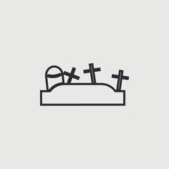 Graveyard vector icon illustration sign