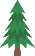 Watercolor Winter Pine Tree