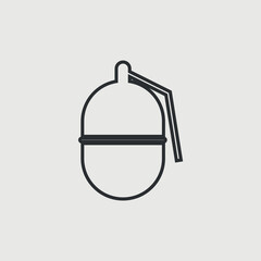 Obraz premium Grenade vector icon illustration sign