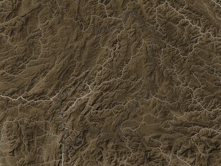 Louangphrabang, Laos. Sepia. No legend