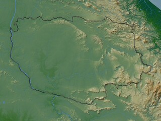 Savannakhet, Laos. Physical. No legend