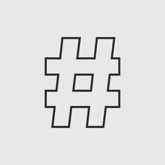 Obraz premium Hashtag vector icon illustration sign