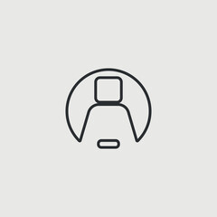 Helmet vector icon illustration sign