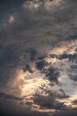 sunset sky with clouds