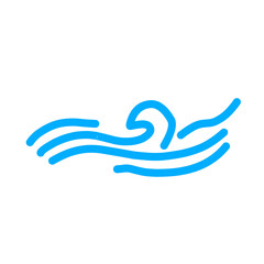 Obraz premium hand drawn wave doodle