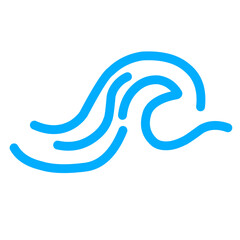 hand drawn wave doodle